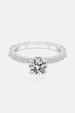 1 Carat Moissanite 925 Sterling Silver Ring - Trendsi
