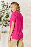 Basic Bae Full Size Round Neck Short Sleeve T-Shirt - Trendsi - Flyclothing LLC