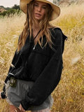 Half Zip Pocketed Dropped Shoulder Hoodie - Trendsi