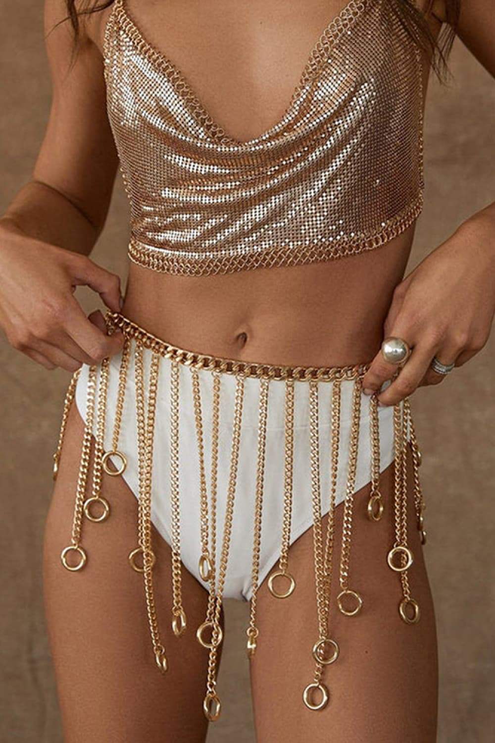 Fringe Chain Alloy Belt - Trendsi - Flyclothing LLC