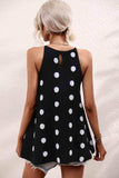 Polka Dot Round Neck Knit Tank - Trendsi - Flyclothing LLC