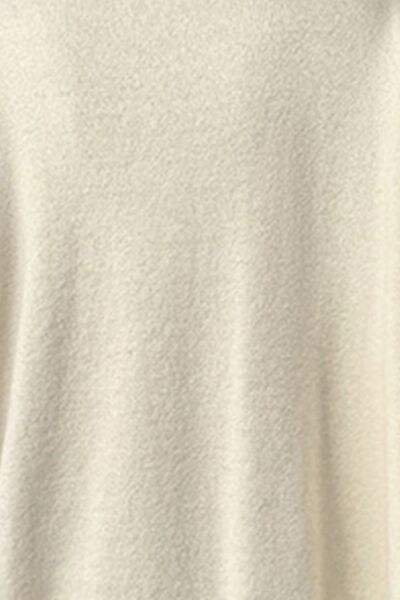 Slit V-Neck Dropped Shoulder Sweater - Trendsi - Flyclothing LLC