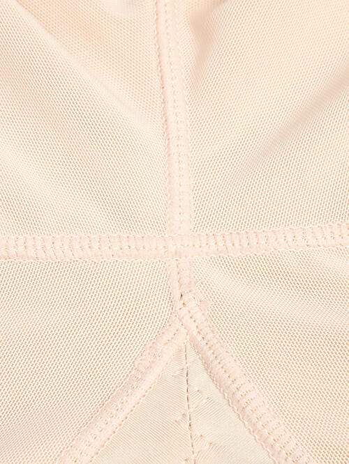 Full Size Zip Up Lace Detail Long Sleeve Shapewear - Trendsi - Flyclothing LLC