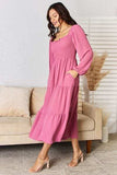 Culture Code Full Size Ruffle Trim Smocked Tiered Dress - Trendsi - Flyclothing LLC