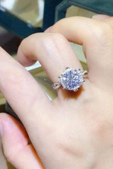 2 Carat Moissanite 925 Sterling Silver Ring - Trendsi - Flyclothing LLC
