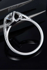 1 Carat Moissanite 925 Sterling Silver Twisted Ring - Trendsi - Flyclothing LLC