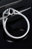 1 Carat Moissanite 925 Sterling Silver Twisted Ring - Trendsi