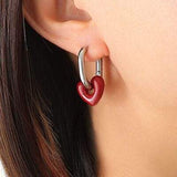 Heart Titanium Steel Earrings - Trendsi - Flyclothing LLC
