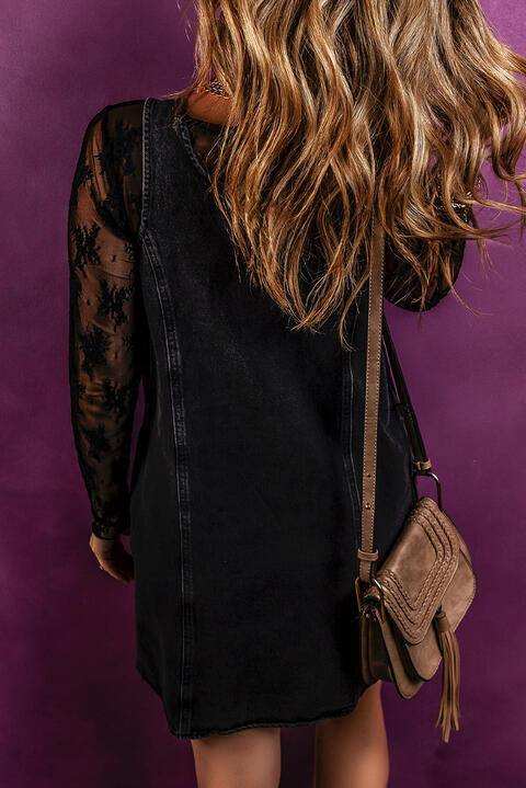 Sleeveless Denim Dress with Pockets - Trendsi - Flyclothing LLC