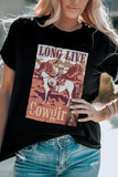 LONG LIVE COWGIRLS Graphic Tee - Trendsi