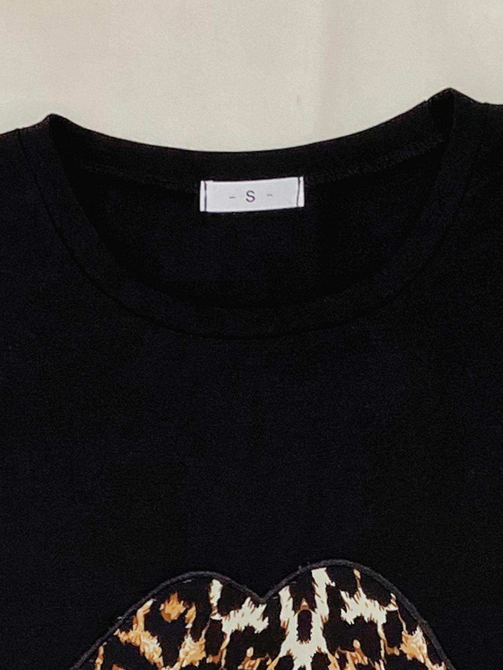 Leopard Lip Graphic Top and Shorts Lounge Set - Trendsi - Flyclothing LLC