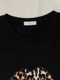 Leopard Lip Graphic Top and Shorts Lounge Set - Trendsi