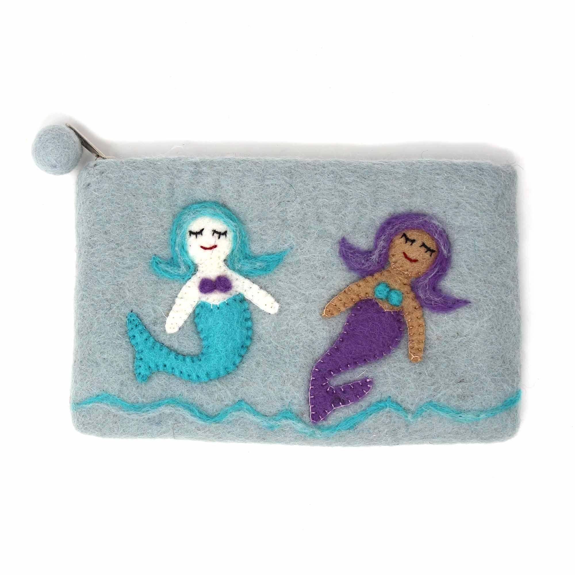 Hand Crafted Felt: Mermaid Pouch - Global Groove Direct - Flyclothing LLC