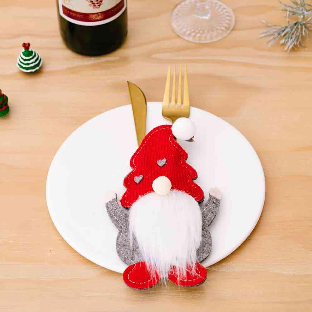 3-Piece Faceless Gnome Cutlery Holders - Trendsi
