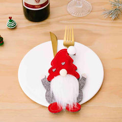 3-Piece Faceless Gnome Cutlery Holders - Trendsi