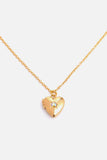 Zircon Heart Shape 14K Gold-Plated Pendant Necklace - Trendsi - Flyclothing LLC