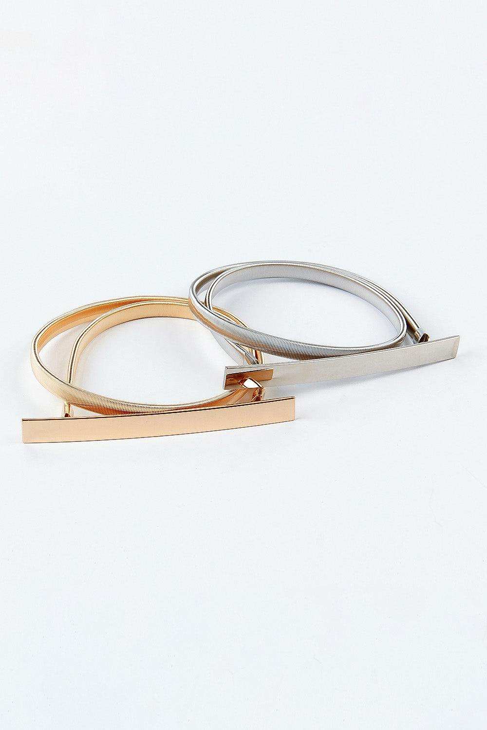 Elastic Iron Skinny Belt - Trendsi - Flyclothing LLC