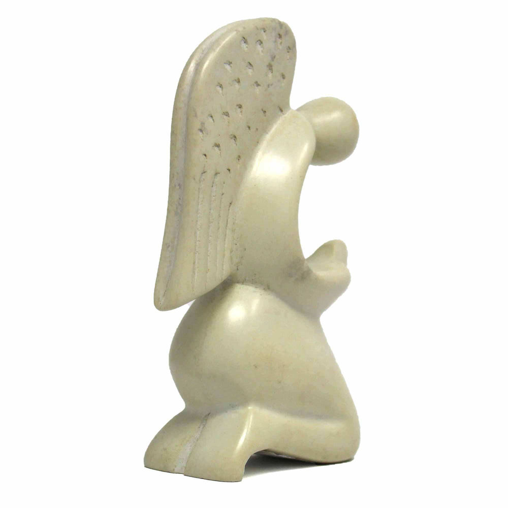 Praying Angel Soapstone Sculpture - Natural Stone - SMOLArt - Flyclothing LLC