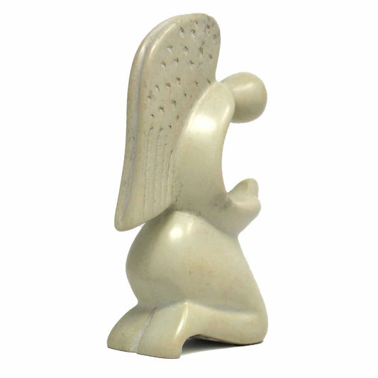 Praying Angel Soapstone Sculpture - Natural Stone - SMOLArt