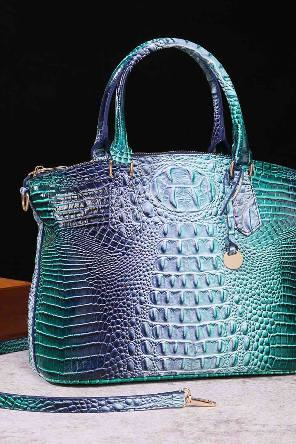 Gradient PU Leather Handbag - Trendsi - Flyclothing LLC