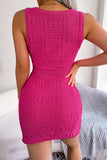 Cutout Sleeveless Knit Dress - Trendsi - Flyclothing LLC
