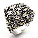 Alamode Reverse Two-Tone Brass Ring with No Stone - Alamode - Flyclothing LLC
