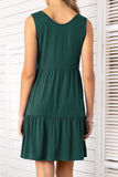 Decorative Button Scoop Neck Sleeveless Tiered Dress - Trendsi - Flyclothing LLC