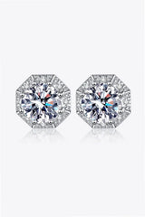 2 Carat Moissanite 925 Sterling Silver Stud Earrings - Trendsi - Flyclothing LLC