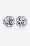 2 Carat Moissanite 925 Sterling Silver Stud Earrings - Trendsi