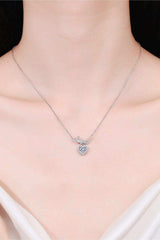 1 Carat Moissanite Heart Pendant Necklace - Trendsi - Flyclothing LLC