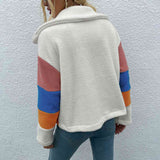 Color Block Button Down Collared Jacket - Trendsi - Flyclothing LLC