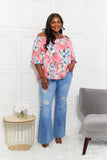 Sew In Love Full Size Fresh Take  Floral Cold-Shoulder Top - Trendsi