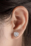 Moissanite Flower 925 Sterling Silver Earrings - Trendsi - Flyclothing LLC