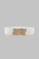 Geometric Buckle Elastic Wide Belt - Trendsi - Flyclothing LLC