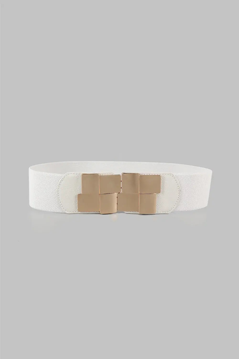 Geometric Buckle Elastic Wide Belt - Trendsi - Flyclothing LLC