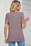 Square Neck Short Sleeve T-Shirt - Trendsi - Flyclothing LLC