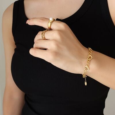 18K Gold-Plated Titanium Steel Bracelet - Trendsi