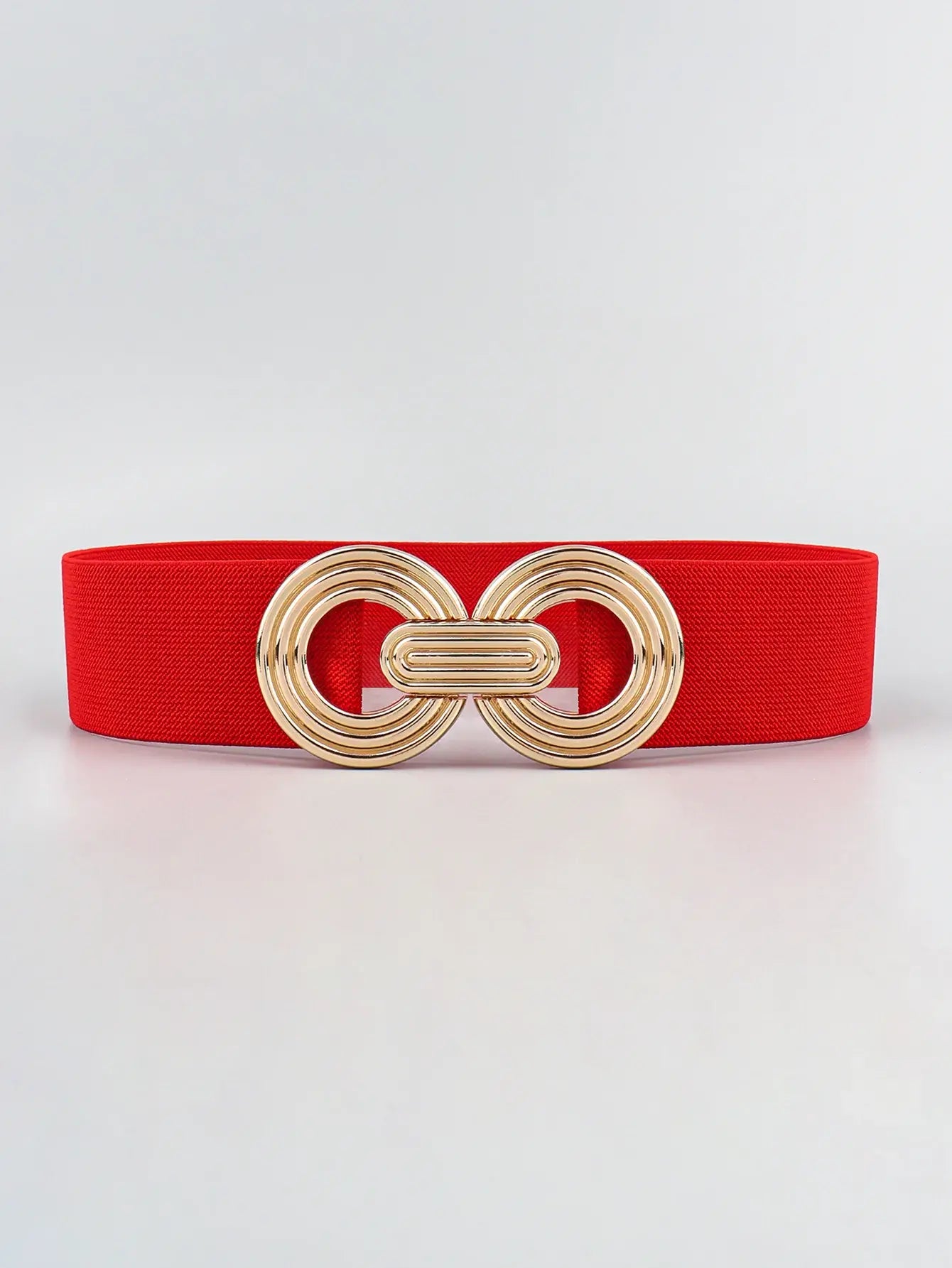 Geometric Buckle Elastic Wide Belt - Trendsi - Flyclothing LLC