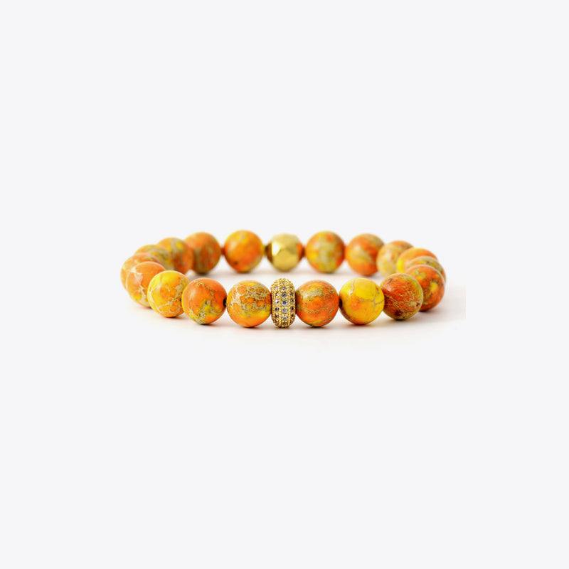 Natural Stone Beaded Bracelet - Trendsi