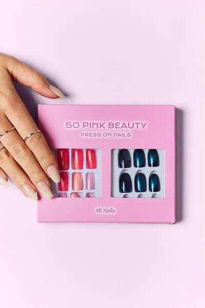 SO PINK BEAUTY Press On Nails 2 Packs - Trendsi - Flyclothing LLC