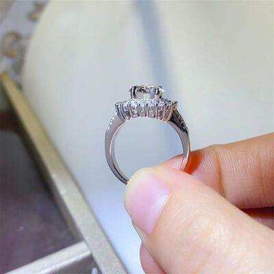 2 Carat Moissanite 925 Sterling Silver Ring - Trendsi - Flyclothing LLC
