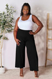 Double Take Full Size Smocked Wide Waistband Wide Leg Pants - Trendsi - Flyclothing LLC