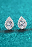 Moissanite Teardrop Stud Earrings - Trendsi