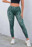 Leopard Print Wide Waistband Leggings - Trendsi - Flyclothing LLC