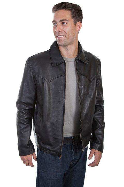Scully BLACK /SOFT TOUCH LAMB WESTERN YOKE/CONCEALED JACKET - Scully Leather - Flyclothing LLC
