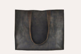 Kiko Leather Raw Edge Tote - Kiko