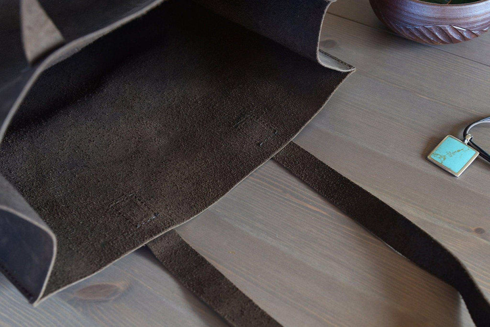 Kiko Leather Raw Edge Tote - Kiko - Flyclothing LLC