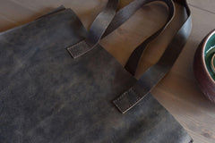 Kiko Leather Raw Edge Tote - Kiko