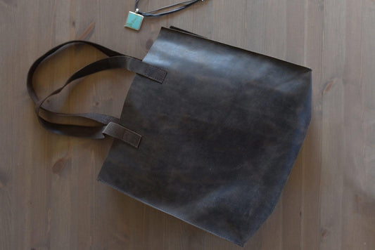 Kiko Leather Raw Edge Tote - Kiko