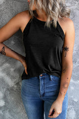 Curved Hem Grecian Tank Top - Trendsi